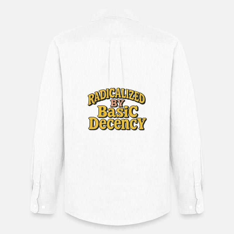 Radicalized by Basic Decency - Men's Oxford Shirt by Stanley/Stella - white