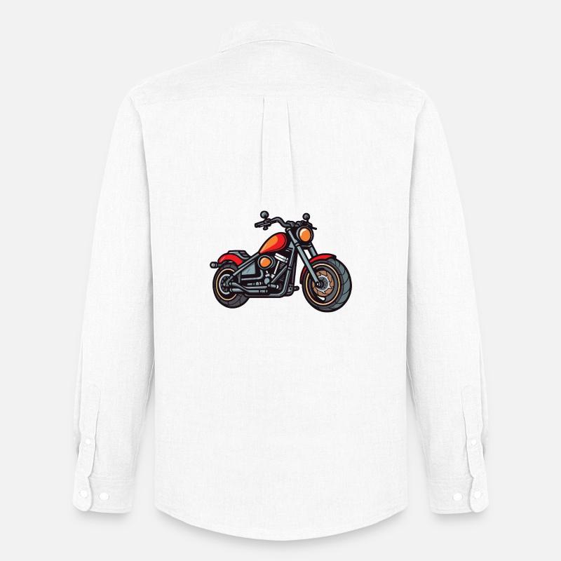 Motorrad Biker - Männer Oxford Hemd von Stanley/Stella - Weiß