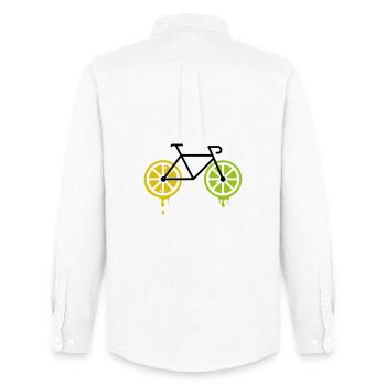bike lemon - Men's Oxford Shirt by Stanley/Stella - white - Back - AI Model Male 185 dark (185cm)