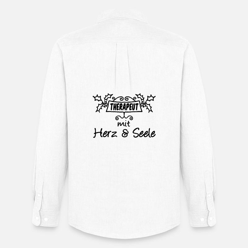 Therapeut - Herz & Seele Geschenk - Männer Oxford Hemd von Stanley/Stella - Weiß