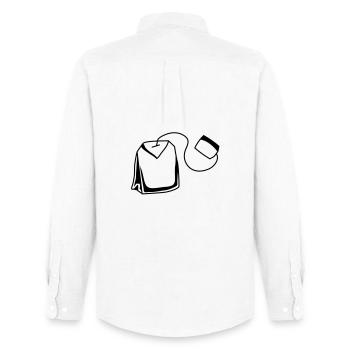a tea bag for tea lovers - Men's Oxford Shirt by Stanley/Stella - white - Back - AI Model Male 185 dark (185cm)