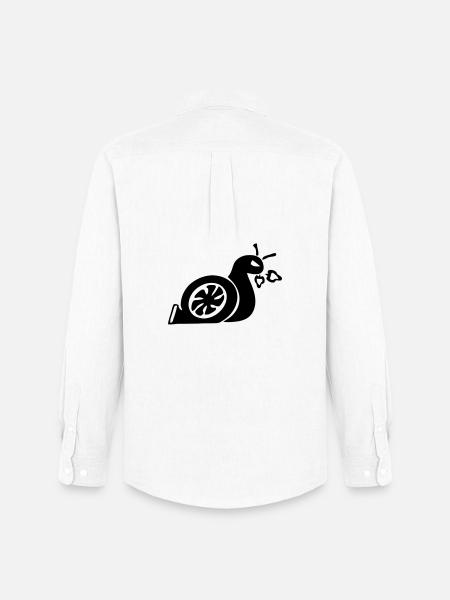Turbo Snail Shirt - Men's Oxford Shirt by Stanley/Stella - white