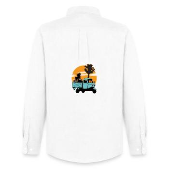 Little Pick-up sunset - Men's Oxford Shirt by Stanley/Stella - white - Back - AI Model Male 185 dark (185cm)