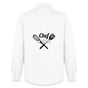 Chef - Men's Oxford Shirt by Stanley/Stella - white - Back - AI Model Male 185 dark (185cm)
