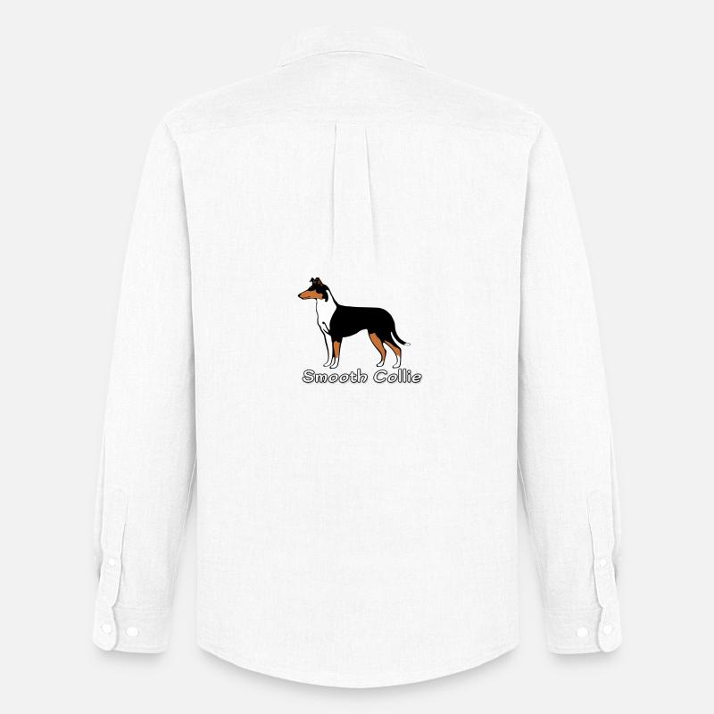 Smooth Collie tricolour - Männer Oxford Hemd von Stanley/Stella - Weiß