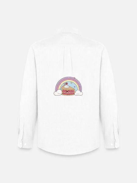 Kawaii Erdbeerkuchen – Sweet Design 🍰🌈 - Männer Oxford Hemd von Stanley/Stella - Weiß