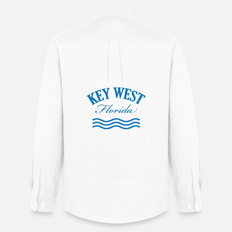 Key West Florida Küstendesign - Männer Oxford Hemd von Stanley/Stella - Weiß