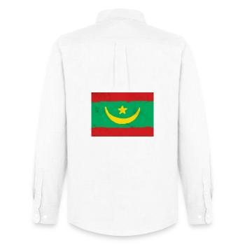 Flag of Mauritania - Men's Oxford Shirt by Stanley/Stella - white - Back - AI Model Male 185 dark (185cm)