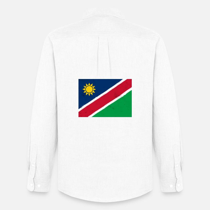 Flagge von Namibia - Männer Oxford Hemd von Stanley/Stella - Weiß