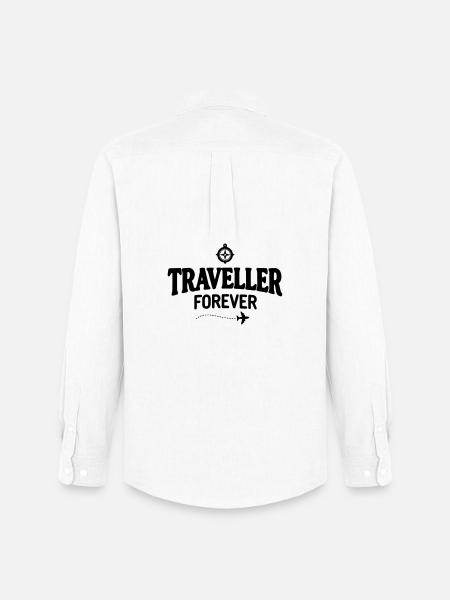 Reisender für immer - Traveller Forever - Men's Oxford Shirt by Stanley/Stella - white