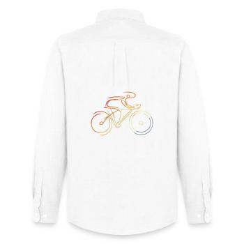 Road cycling - Men's Oxford Shirt by Stanley/Stella - white - Back - AI Model Male 185 dark (185cm)