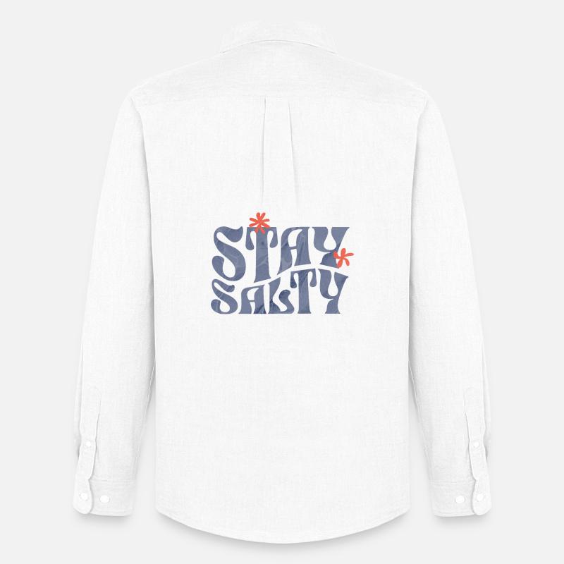 Bleib salzig - Männer Oxford Hemd von Stanley/Stella - Weiß