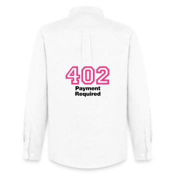 Error 402 | Fehler | Errormessage - Men's Oxford Shirt by Stanley/Stella - white - Back - AI Model Male 185 dark (185cm)