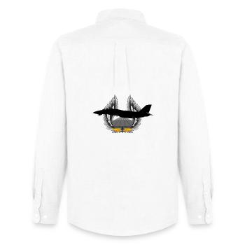 F-14 Tomcat - Chemise Oxford homme Stanley/Stella - blanc - Dos - AI Model Male 185 dark (185cm)