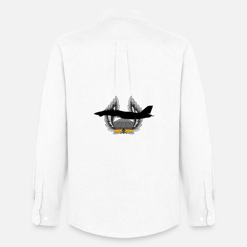 F-14 Tomcat - Männer Oxford Hemd von Stanley/Stella - Weiß