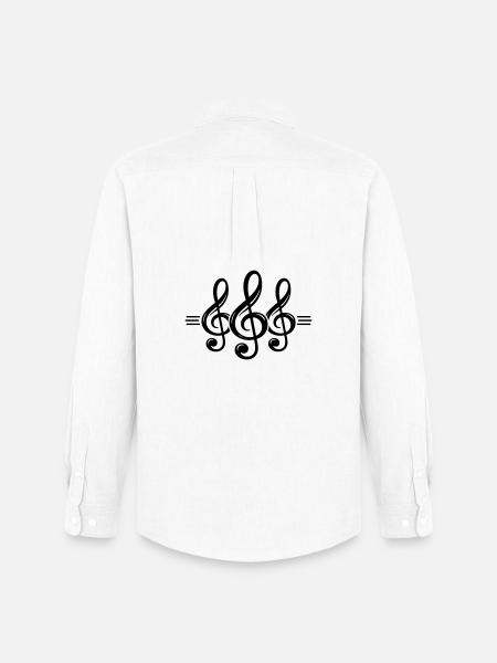 clef symbol - Men's Oxford Shirt by Stanley/Stella - white