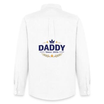 Daddy Since 2026 – Proud Dad Design - Men's Oxford Shirt by Stanley/Stella - white - Back - AI Model Male 185 dark (185cm)