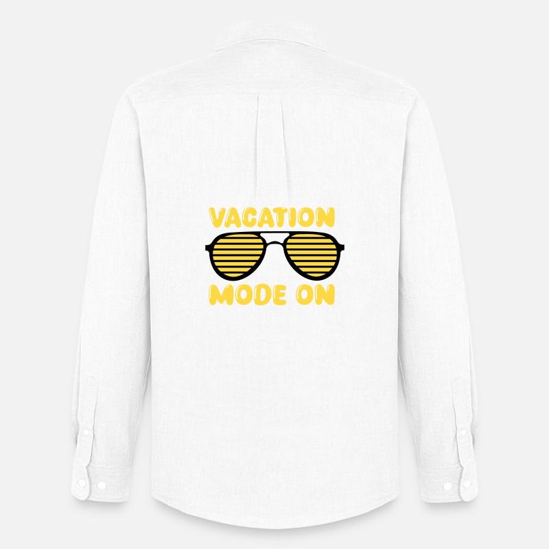 Vacation Mode On Retro - Männer Oxford Hemd von Stanley/Stella - Weiß