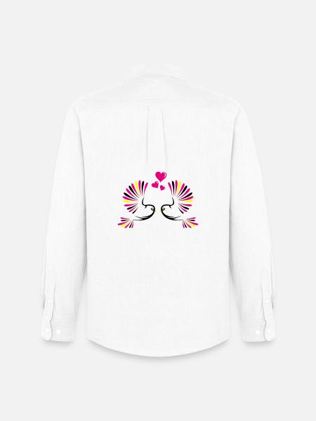 birds_in_love - Men's Oxford Shirt by Stanley/Stella - white
