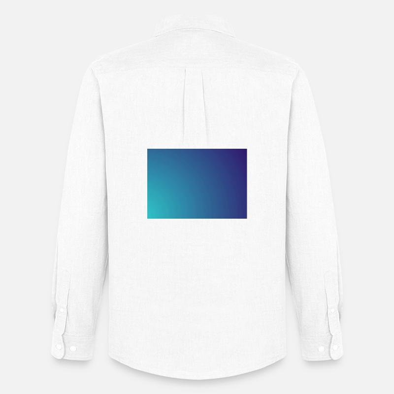 Kreisender Cyan-Violett Gradient - Männer Oxford Hemd von Stanley/Stella - Weiß