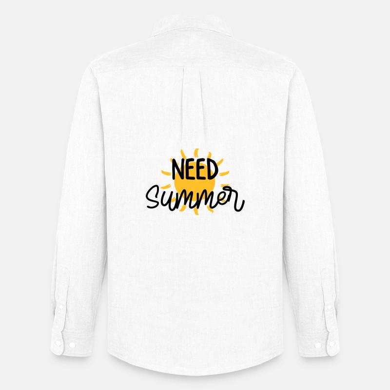 Sommer / Urlaub / Strand / Sonne - Männer Oxford Hemd von Stanley/Stella - Weiß