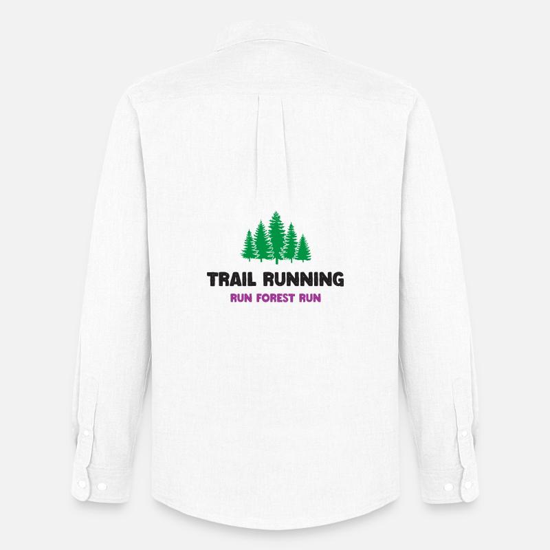 Trailrunning - Run Forest Run - Männer Oxford Hemd von Stanley/Stella - Weiß