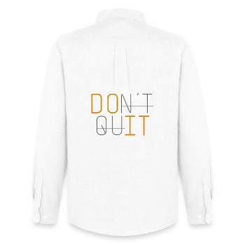 DON'T QUIT DO IT Never give up - Men's Oxford Shirt by Stanley/Stella - white - Back - AI Model Male 185 dark (185cm)