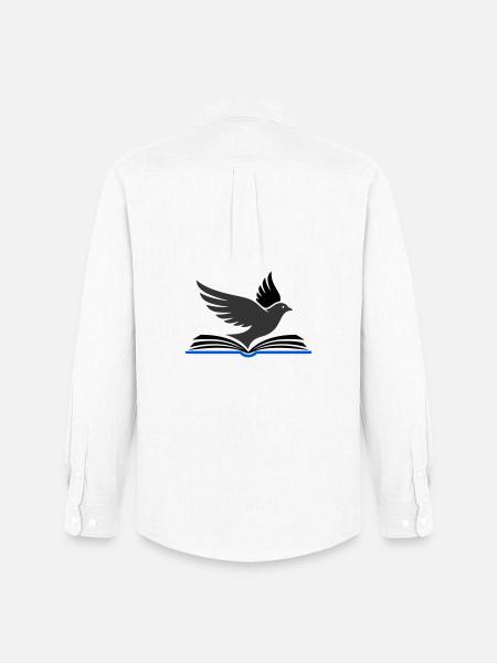 Bird flies out of book - Men's Oxford Shirt by Stanley/Stella - white