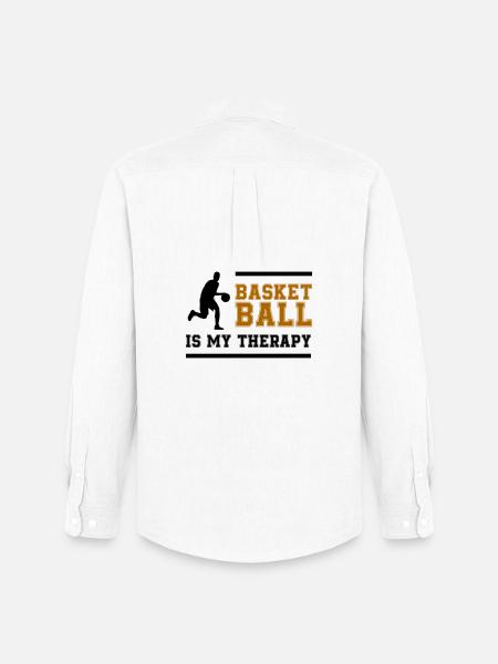 Basketball Retro Lettering - Men's Oxford Shirt by Stanley/Stella - white