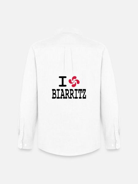 i love biarritz - lauburu - Men's Oxford Shirt by Stanley/Stella - white