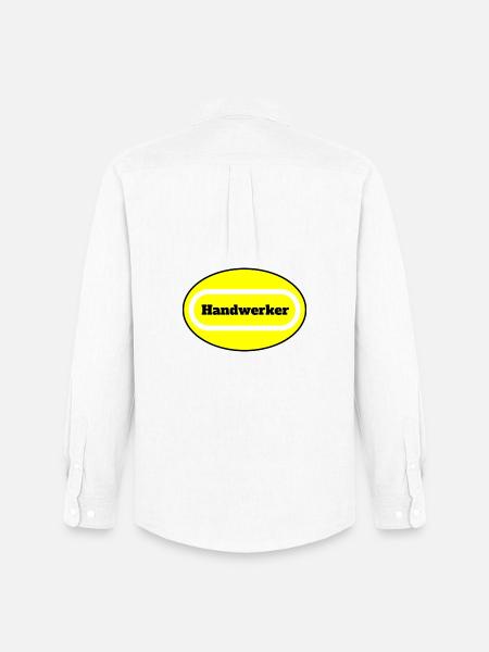 Handwerker Motiv mit Farbeffekt - Männer Oxford Hemd von Stanley/Stella - Weiß