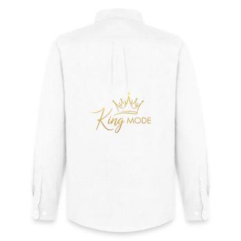 Couronne Royale Élégante - Chemise Oxford homme Stanley/Stella - blanc - Dos - AI Model Male 185 dark (185cm)