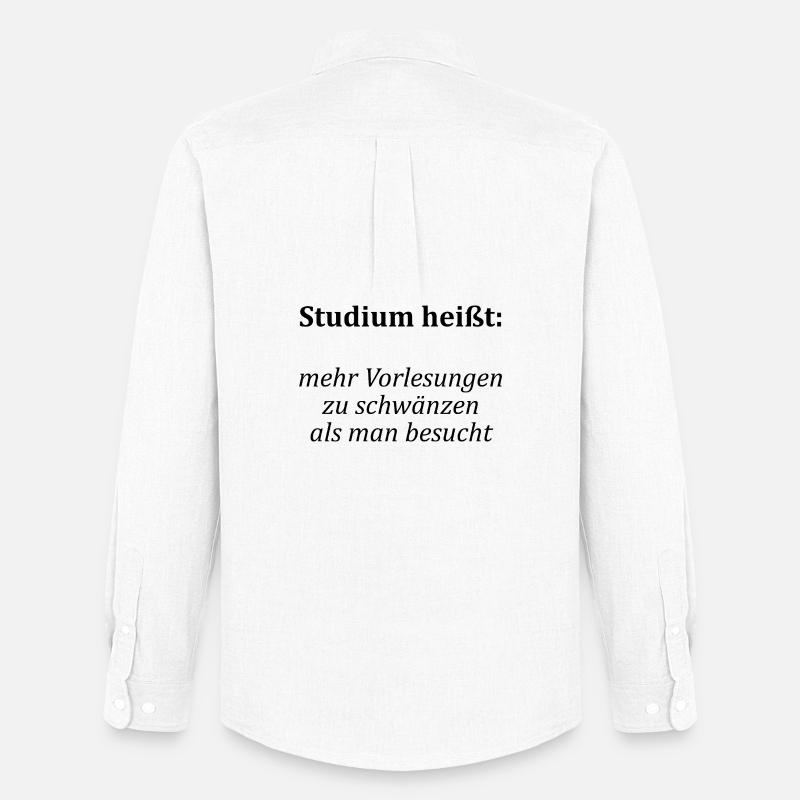 Unispruch "Vorlesungen schwänzen"Student Studenten - Männer Oxford Hemd von Stanley/Stella - Weiß