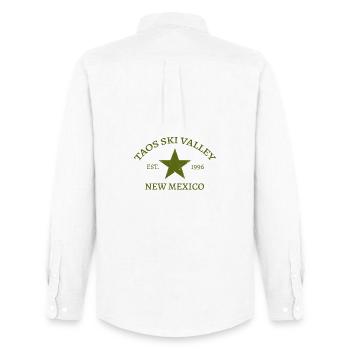 Taos Ski Valley - New Mexico - USA - America - Men's Oxford Shirt by Stanley/Stella - white - Back - AI Model Male 185 dark (185cm)