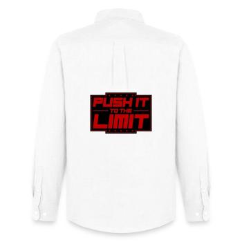 Push It To The Limit - Men's Oxford Shirt by Stanley/Stella - white - Back - AI Model Male 185 dark (185cm)