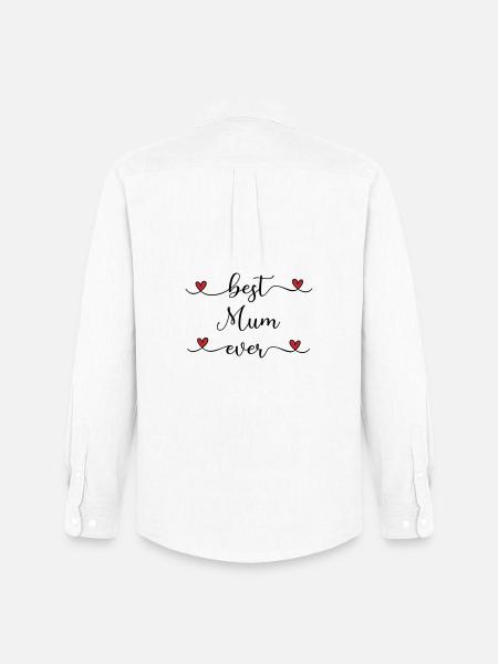 Best Mum ever Heart Gift - Men's Oxford Shirt by Stanley/Stella - white