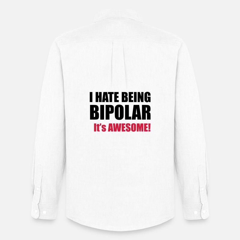 Bipolar - Männer Oxford Hemd von Stanley/Stella - Weiß
