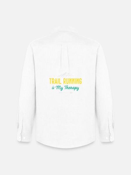 Trail Running is My Therapy - Men's Oxford Shirt by Stanley/Stella - white
