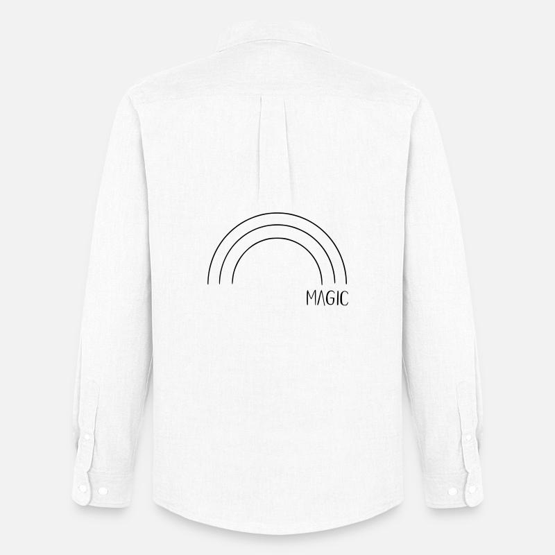 Magic Regenbogen - Männer Oxford Hemd von Stanley/Stella - Weiß