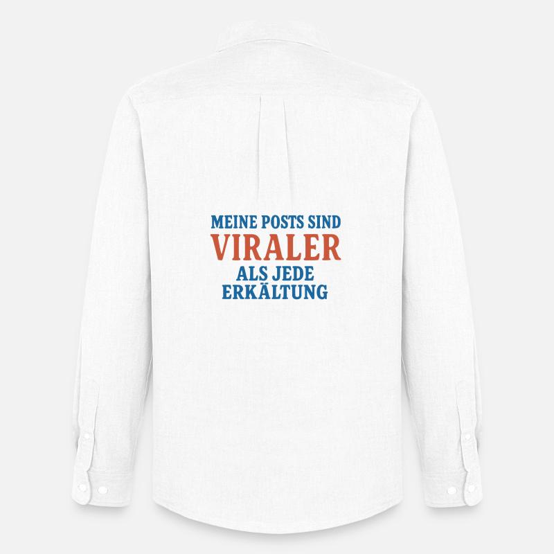 Virale Posts - Männer Oxford Hemd von Stanley/Stella - Weiß