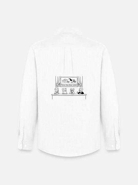 Mouse Mice Cheese Tax Lower - Men's Oxford Shirt by Stanley/Stella - white