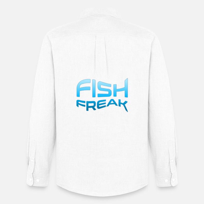 FISKEFREAK Akvatisk typografi - Stanley/Stella Oxfordskjorte herre - hvit