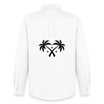 Palm Tree Symbol Island - Men's Oxford Shirt by Stanley/Stella - white - Back - AI Model Male 185 dark (185cm)