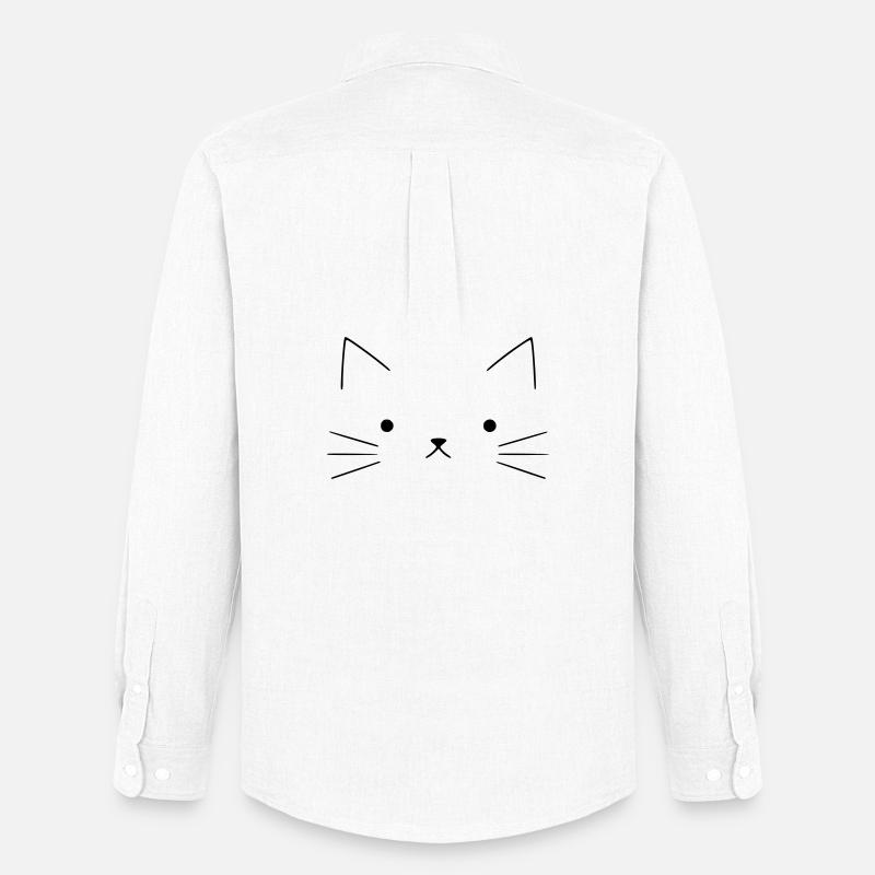 Katze | Cat - Männer Oxford Hemd von Stanley/Stella - Weiß