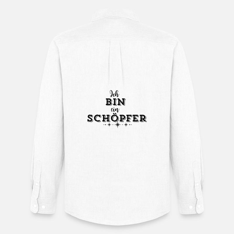 SCHÖPFERKRAFT – Deine Statement Mode - Männer Oxford Hemd von Stanley/Stella - Weiß