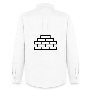 brick - Men's Oxford Shirt by Stanley/Stella - white - Back - AI Model Male 185 dark (185cm)
