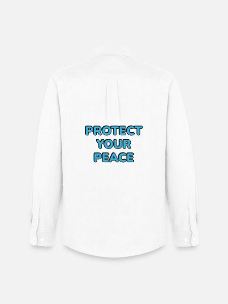 Protect Your Peace - Men's Oxford Shirt by Stanley/Stella - white