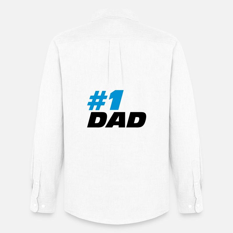 #1 Dad - Männer Oxford Hemd von Stanley/Stella - Weiß
