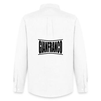 t-shirt Gianfranco t-shirt gift idea - Men's Oxford Shirt by Stanley/Stella - white - Back - AI Model Male 185 dark (185cm)