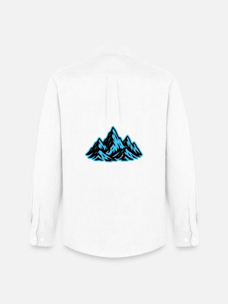 Mountains Summit Icon - Men's Oxford Shirt by Stanley/Stella - white